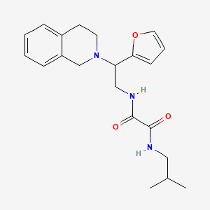 molecular formula C21H27N3O3 B2451755 N1-(2-(3,4-dihydroisoquinolin-2(1H)-yl)-2-(furan-2-yl)ethyl)-N2-isobutyloxalamide CAS No. 904278-23-5