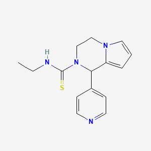 molecular formula C15H18N4S B2451756 N-乙基-1-(吡啶-4-基)-3,4-二氢吡咯并[1,2-a]嘧啶-2(1H)-甲硫代酰胺 CAS No. 393832-42-3