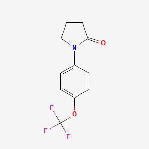 molecular formula C11H10F3NO2 B2451761 1-[4-(Trifluoromethoxy)phenyl]pyrrolidin-2-one CAS No. 82049-96-5