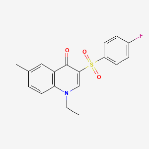 molecular formula C18H16FNO3S B2451774 1-ethyl-3-((4-fluorophenyl)sulfonyl)-6-methylquinolin-4(1H)-one CAS No. 899213-03-7