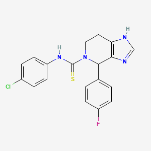 molecular formula C19H16ClFN4S B2451775 N-(4-chlorophenyl)-4-(4-fluorophenyl)-6,7-dihydro-3H-imidazo[4,5-c]pyridine-5(4H)-carbothioamide CAS No. 847407-16-3