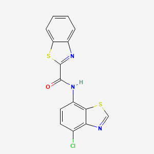 molecular formula C15H8ClN3OS2 B2451785 N-(4-chloro-1,3-benzothiazol-7-yl)-1,3-benzothiazole-2-carboxamide CAS No. 941892-56-4