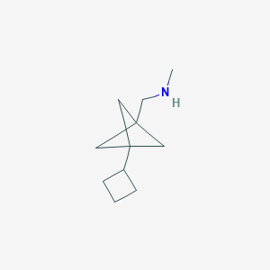 molecular formula C11H19N B2451786 1-(3-Cyclobutyl-1-bicyclo[1.1.1]pentanyl)-N-methylmethanamine CAS No. 2287274-63-7