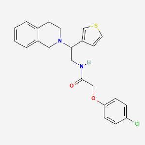 molecular formula C23H23ClN2O2S B2451794 2-(4-chlorophenoxy)-N-(2-(3,4-dihydroisoquinolin-2(1H)-yl)-2-(thiophen-3-yl)ethyl)acetamide CAS No. 954715-05-0