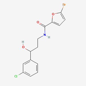 molecular formula C14H13BrClNO3 B2451797 5-bromo-N-(3-(3-chlorophenyl)-3-hydroxypropyl)furan-2-carboxamide CAS No. 2034516-08-8