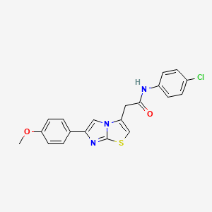 N-(4-chlorophenyl)-2-[6-(4-methoxyphenyl)imidazo[2,1-b][1,3]thiazol-3-yl]acetamide