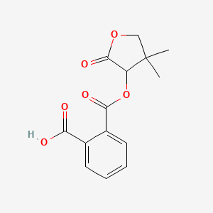 molecular formula C14H14O6 B2451805 2-(((4,4-二甲基-2-氧代四氢呋喃-3-基)氧羰基)苯甲酸 CAS No. 326908-18-3
