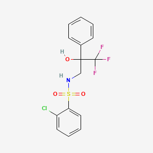 2-chloro-N-(3,3,3-trifluoro-2-hydroxy-2-phenylpropyl)benzenesulfonamide