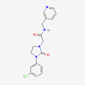 2-(3-(3-chlorophenyl)-2-oxoimidazolidin-1-yl)-N-(pyridin-3-ylmethyl)acetamide