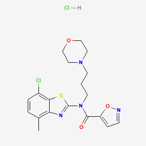 N-(7-chloro-4-methylbenzo[d]thiazol-2-yl)-N-(3-morpholinopropyl)isoxazole-5-carboxamide hydrochloride