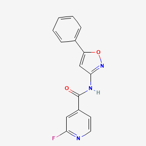 molecular formula C15H10FN3O2 B2451828 2-fluoro-N-(5-phenyl-1,2-oxazol-3-yl)pyridine-4-carboxamide CAS No. 1384746-91-1