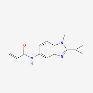 N-(2-Cyclopropyl-1-methylbenzimidazol-5-yl)prop-2-enamide
