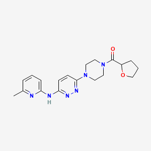 molecular formula C19H24N6O2 B2451841 (4-(6-((6-Methylpyridin-2-yl)amino)pyridazin-3-yl)piperazin-1-yl)(tetrahydrofuran-2-yl)methanone CAS No. 1040646-68-1