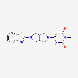 6-[5-(1,3-Benzothiazol-2-yl)-1,3,3a,4,6,6a-hexahydropyrrolo[3,4-c]pyrrol-2-yl]-1,3-dimethylpyrimidine-2,4-dione