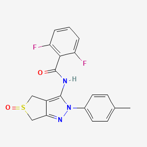 molecular formula C19H15F2N3O2S B2451931 2,6-二氟基-N-[2-(4-甲基苯基)-5-氧代-4,6-二氢噻吩并[3,4-c]吡唑-3-基]苯甲酰胺 CAS No. 1007551-03-2