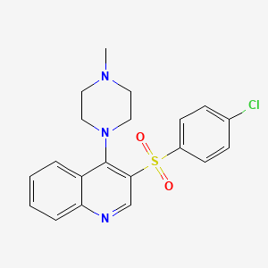 molecular formula C20H20ClN3O2S B2451946 3-(4-氯苯磺酰基)-4-(4-甲基哌嗪-1-基)喹啉 CAS No. 866895-34-3