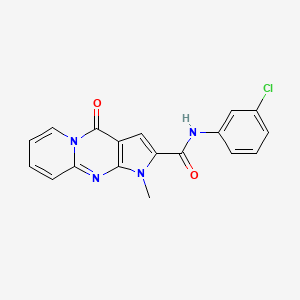 molecular formula C18H13ClN4O2 B2451951 N-(3-chlorophenyl)-1-methyl-4-oxo-1,4-dihydropyrido[1,2-a]pyrrolo[2,3-d]pyrimidine-2-carboxamide CAS No. 864853-91-8