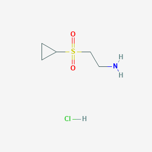 molecular formula C5H12ClNO2S B2451952 2-(Cyclopropanesulfonyl)ethan-1-amine hydrochloride CAS No. 1909347-74-5