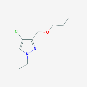 molecular formula C9H15ClN2O B2451966 4-chloro-1-ethyl-3-(propoxymethyl)-1H-pyrazole CAS No. 1856030-78-8