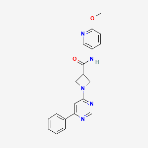 molecular formula C20H19N5O2 B2451984 N-(6-methoxypyridin-3-yl)-1-(6-phenylpyrimidin-4-yl)azetidine-3-carboxamide CAS No. 2034477-15-9