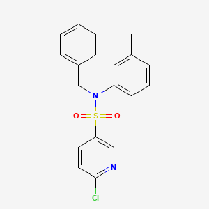 molecular formula C19H17ClN2O2S B2451989 N-benzyl-6-chloro-N-(3-methylphenyl)pyridine-3-sulfonamide CAS No. 1110961-74-4