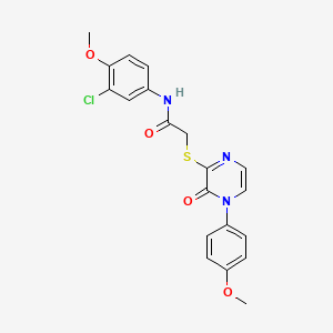 N-(3-chloro-4-methoxyphenyl)-2-{[4-(4-methoxyphenyl)-3-oxo-3,4-dihydropyrazin-2-yl]thio}acetamide