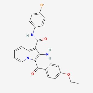 molecular formula C24H20BrN3O3 B2452009 2-氨基-N-(4-溴苯基)-3-(4-乙氧基苯甲酰)吲哚并[1,2-a]喹唑啉-1-甲酰胺 CAS No. 903314-37-4