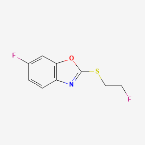 B2452011 Benzoxazole, 6-fluoro-2-[(2-fluoroethyl)thio]- CAS No. 155559-57-2