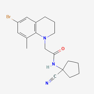 B2452012 2-(6-bromo-8-methyl-1,2,3,4-tetrahydroquinolin-1-yl)-N-(1-cyanocyclopentyl)acetamide CAS No. 1376078-91-9