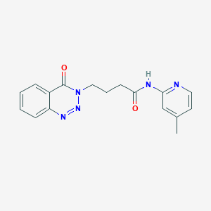 B2452013 N-(4-methylpyridin-2-yl)-4-(4-oxo-1,2,3-benzotriazin-3-yl)butanamide CAS No. 880811-58-5