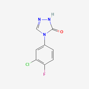 molecular formula C8H5ClFN3O B2452015 4-(3-Chloro-4-fluorophenyl)-1H-1,2,4-triazol-5(4H)-one CAS No. 1346235-03-7