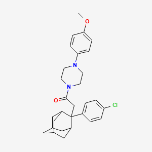 molecular formula C29H35ClN2O2 B2452020 2-[2-(4-氯苯基)-2-金刚烷基]-1-[4-(4-甲氧基苯基)哌嗪-1-基]乙酮 CAS No. 400085-05-4