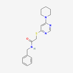 molecular formula C18H22N4OS B2452022 N-苄基-2-((6-(哌啶-1-基)嘧啶-4-基)硫)乙酰胺 CAS No. 1207027-69-7