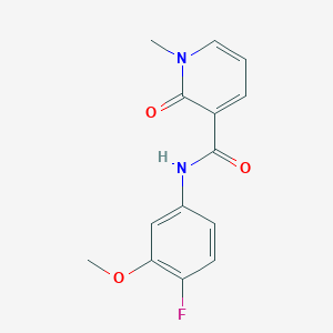 B2452025 N-(4-Fluoro-3-methoxyphenyl)-1-methyl-2-oxopyridine-3-carboxamide CAS No. 2320577-96-4