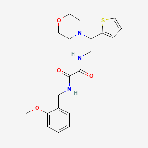 molecular formula C20H25N3O4S B2452028 N1-(2-甲氧基苄基)-N2-(2-吗啉-2-(噻吩-2-基)乙基)草酰胺 CAS No. 941870-83-3