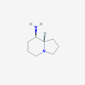 molecular formula C8H16N2 B2452035 (8R,8As)-1,2,3,5,6,7,8,8a-辛氢吲哚啉-8-胺 CAS No. 1993250-73-9