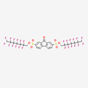 molecular formula C27H12F24O7S2 B2452042 二(2,2,3,3,4,4,5,5,6,6,7,7-十二氟庚基)9-氧代-9H-2,7-芴二磺酸盐 CAS No. 321579-82-2