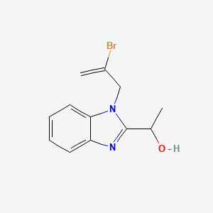 B2452043 1-[1-(2-Bromoprop-2-enyl)benzimidazol-2-yl]ethanol CAS No. 305347-54-0