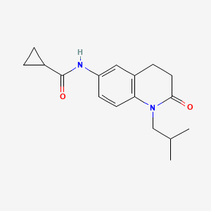 B2452046 N-(1-isobutyl-2-oxo-1,2,3,4-tetrahydroquinolin-6-yl)cyclopropanecarboxamide CAS No. 941905-75-5