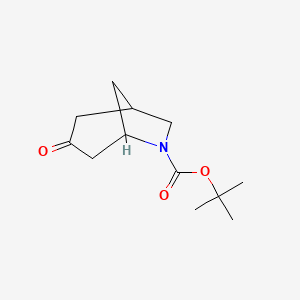 molecular formula C12H19NO3 B2452051 叔丁基 3-氧代-6-氮杂双环[3.2.1]辛烷-6-羧酸酯 CAS No. 359779-74-1