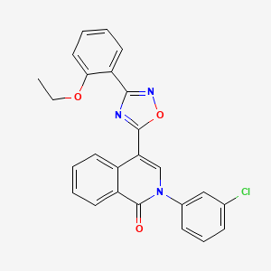 molecular formula C25H18ClN3O3 B2452063 2-(3-chlorophenyl)-4-[3-(2-ethoxyphenyl)-1,2,4-oxadiazol-5-yl]isoquinolin-1(2H)-one CAS No. 1326909-93-6