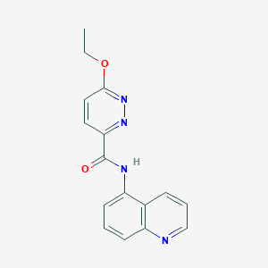 molecular formula C16H14N4O2 B2452066 6-ethoxy-N-(quinolin-5-yl)pyridazine-3-carboxamide CAS No. 1705797-63-2