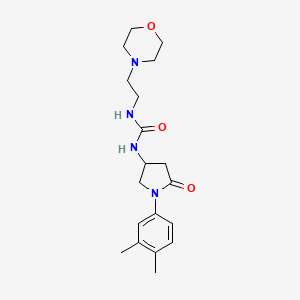 1-(1-(3,4-Dimethylphenyl)-5-oxopyrrolidin-3-yl)-3-(2-morpholinoethyl)urea