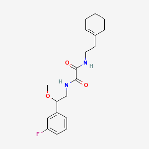 molecular formula C19H25FN2O3 B2452072 N1-(2-(环己-1-烯-1-基)乙基)-N2-(2-(3-氟苯基)-2-甲氧基乙基)草酰胺 CAS No. 1705711-33-6