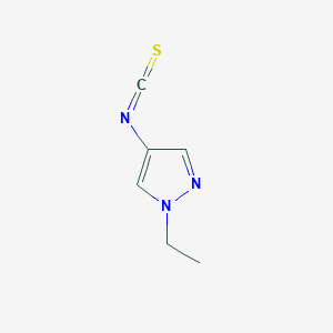 molecular formula C6H7N3S B2452073 1-乙基-4-异硫氰酸基-1H-吡唑 CAS No. 1006471-59-5