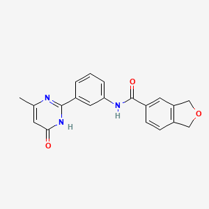 B2452082 N-[3-(4-methyl-6-oxo-1,6-dihydropyrimidin-2-yl)phenyl]-1,3-dihydro-2-benzofuran-5-carboxamide CAS No. 1797328-84-7