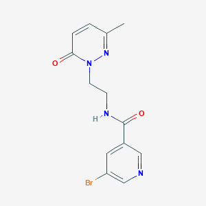 molecular formula C13H13BrN4O2 B2452084 5-溴-N-(2-(3-甲基-6-氧代吡哒嗪-1(6H)-基)乙基)烟酰胺 CAS No. 1251684-87-3