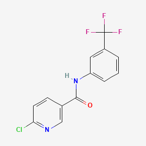 molecular formula C13H8ClF3N2O B2452085 6-氯-N-[3-(三氟甲基)苯基]烟酰胺 CAS No. 384847-78-3