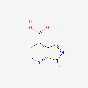 molecular formula C7H5N3O2 B2452086 1H-pyrazolo[3,4-b]pyridine-4-carboxylic acid CAS No. 1227267-26-6; 1504817-17-7