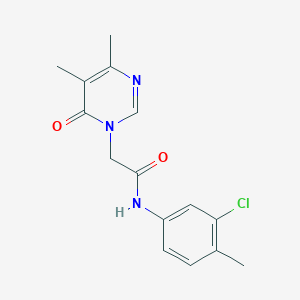 molecular formula C15H16ClN3O2 B2452110 N-(3-氯-4-甲基苯基)-2-(4,5-二甲基-6-氧代嘧啶-1(6H)-基)乙酰胺 CAS No. 1251677-79-8